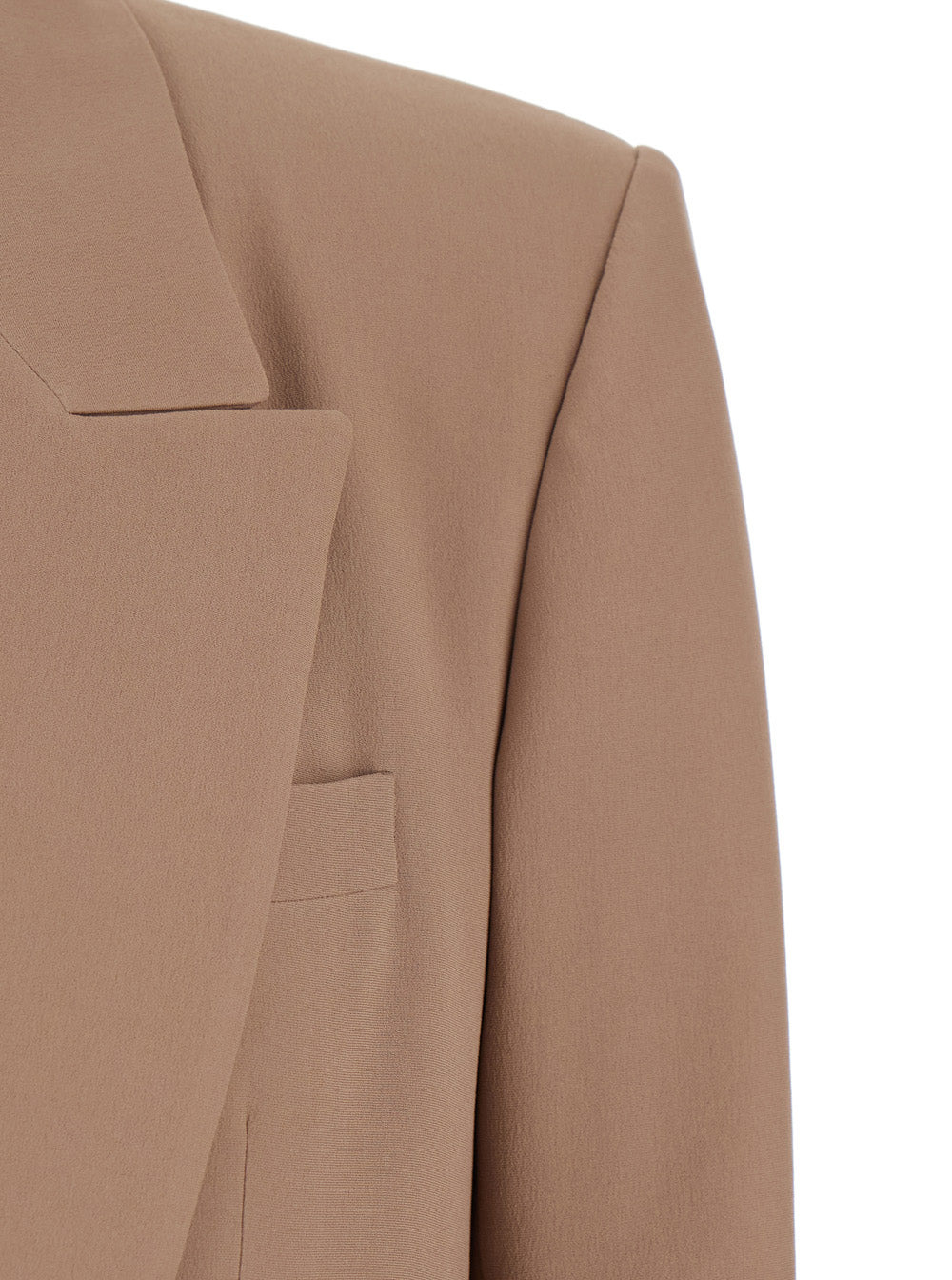 Saint Laurent Women Beige Single-Breasted Jacket With Peak Lapels In Wool Woman - 3