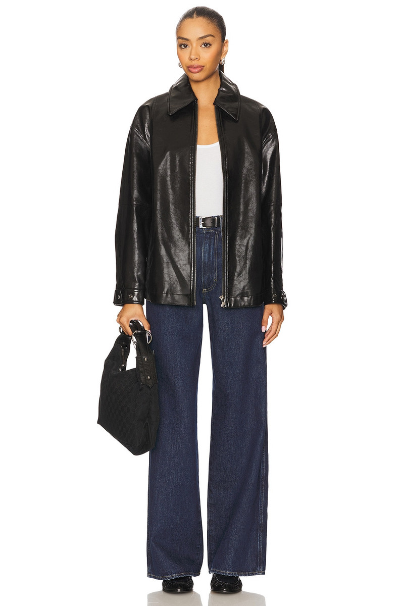 x We The Free Sloane Faux Leather Jacket In Black 4