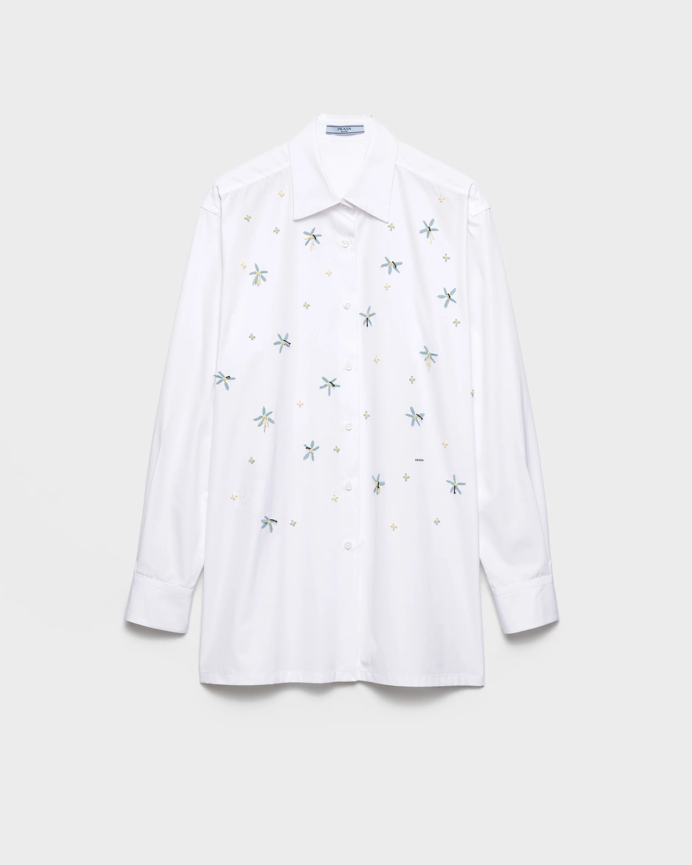 Embroidered poplin shirt - 1
