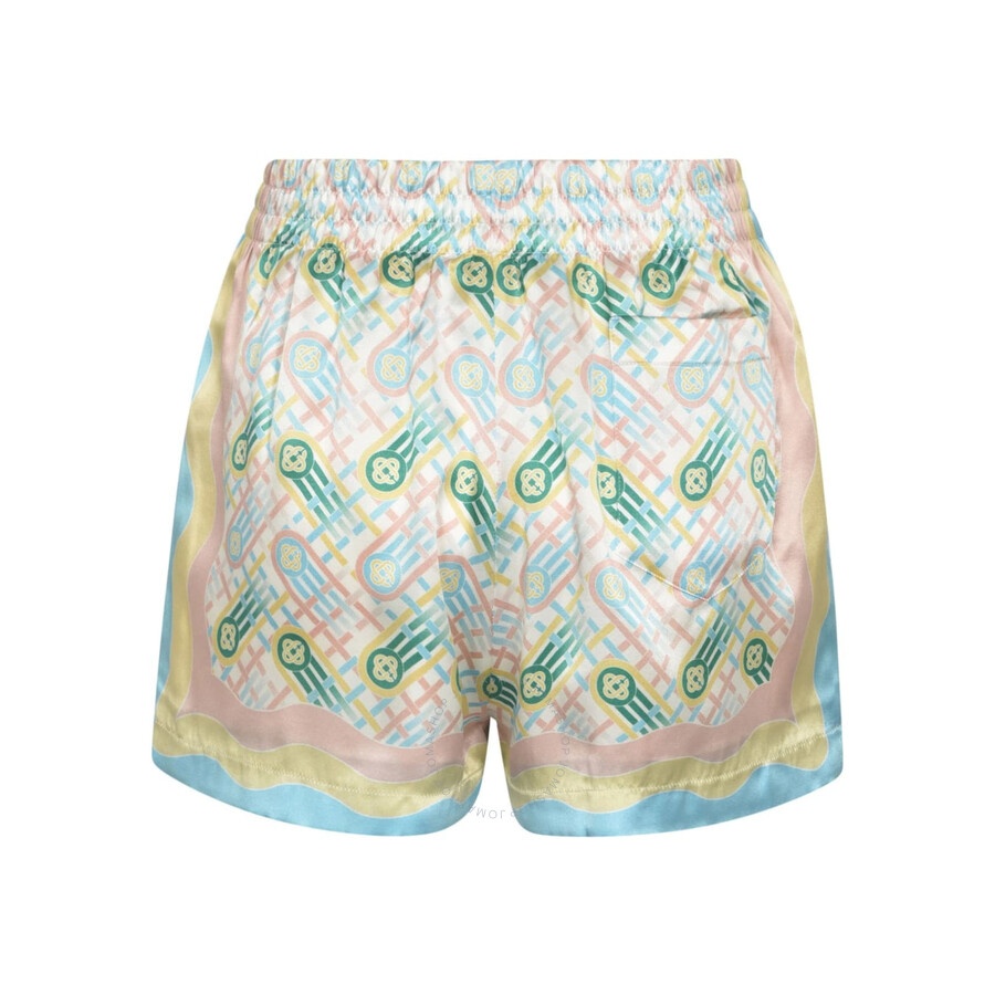 Casablanca Ladies Multicolor Monogram Print Shorts - 2