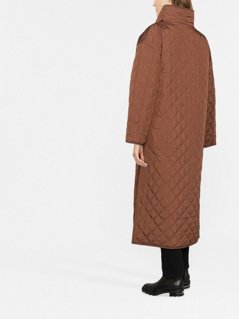signature quilted oversize coat - 5