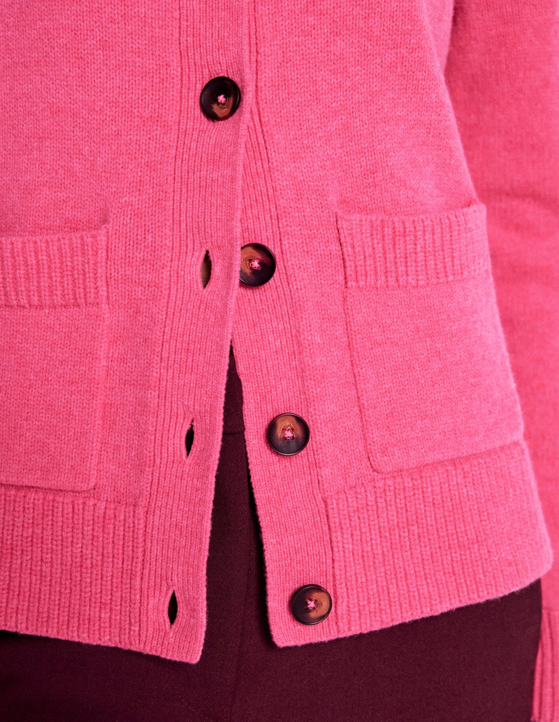 Marion Merino Cardigan-Rose Pink 3