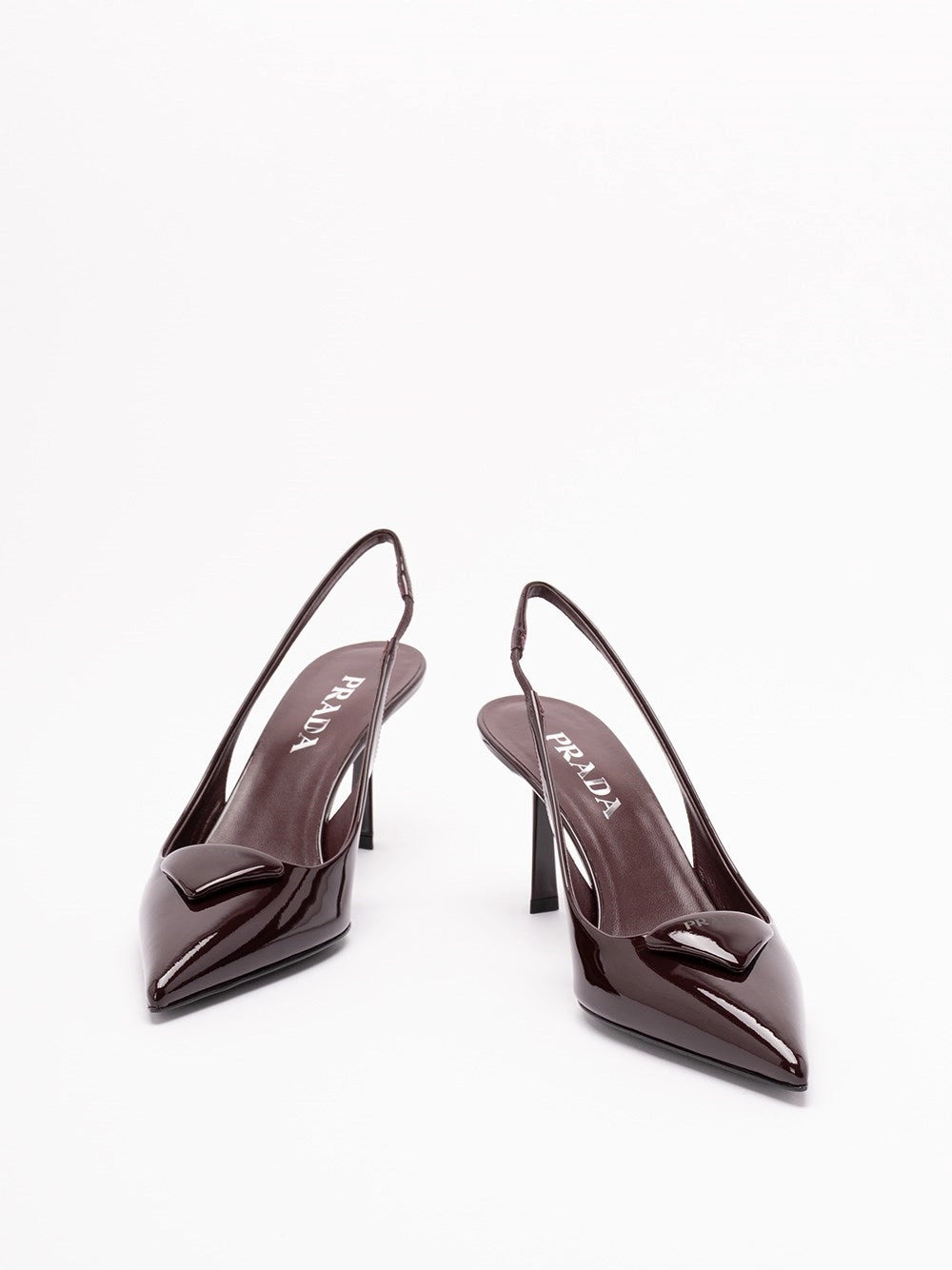 Prada Women Patent Leather Slingback Pumps - 2