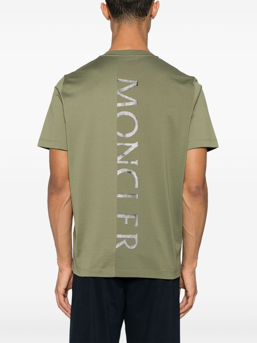 vertical-logo cotton T-shirt - 3