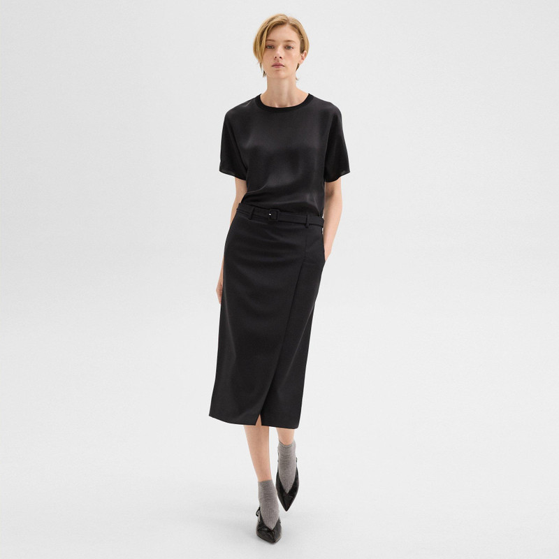 Theory Trouser Skirt in Wool Gabardine outlook