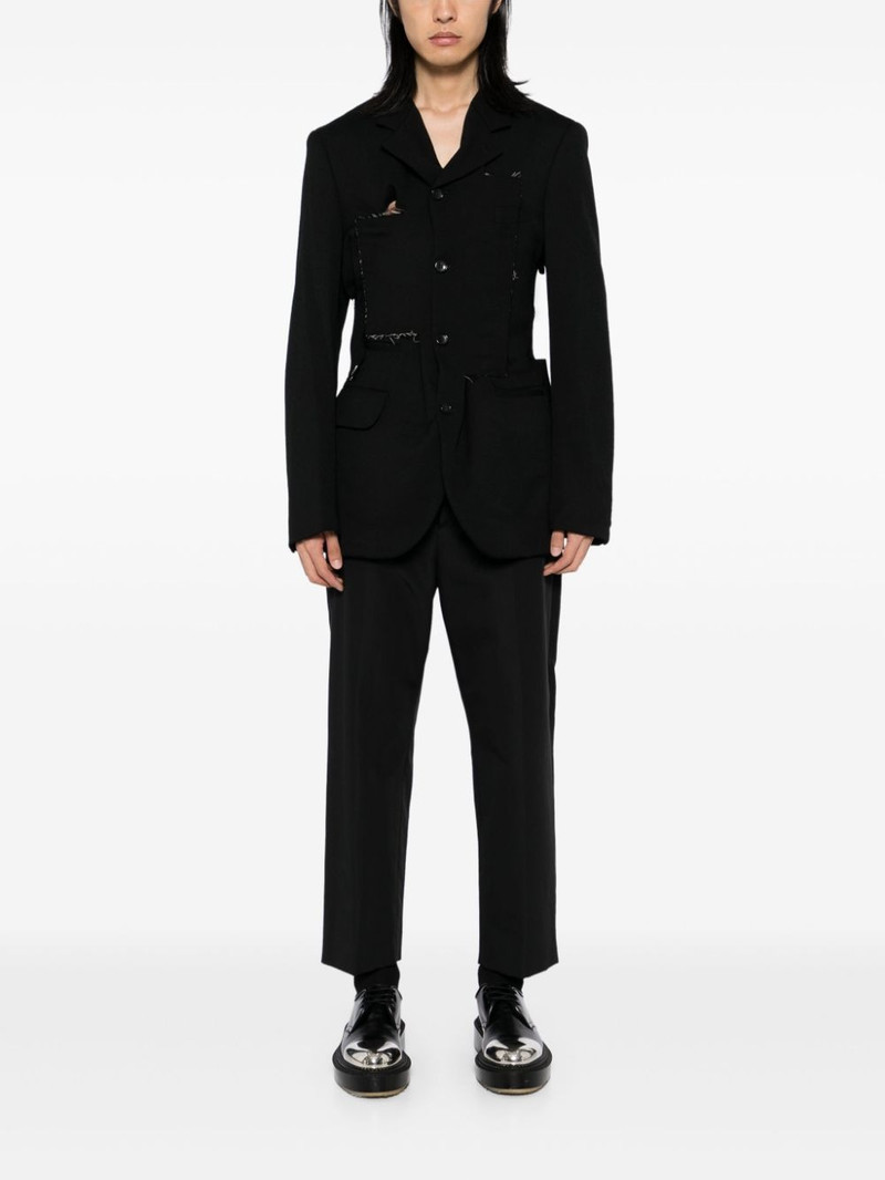 Comme Des Garçons distressed detail blazer outlook