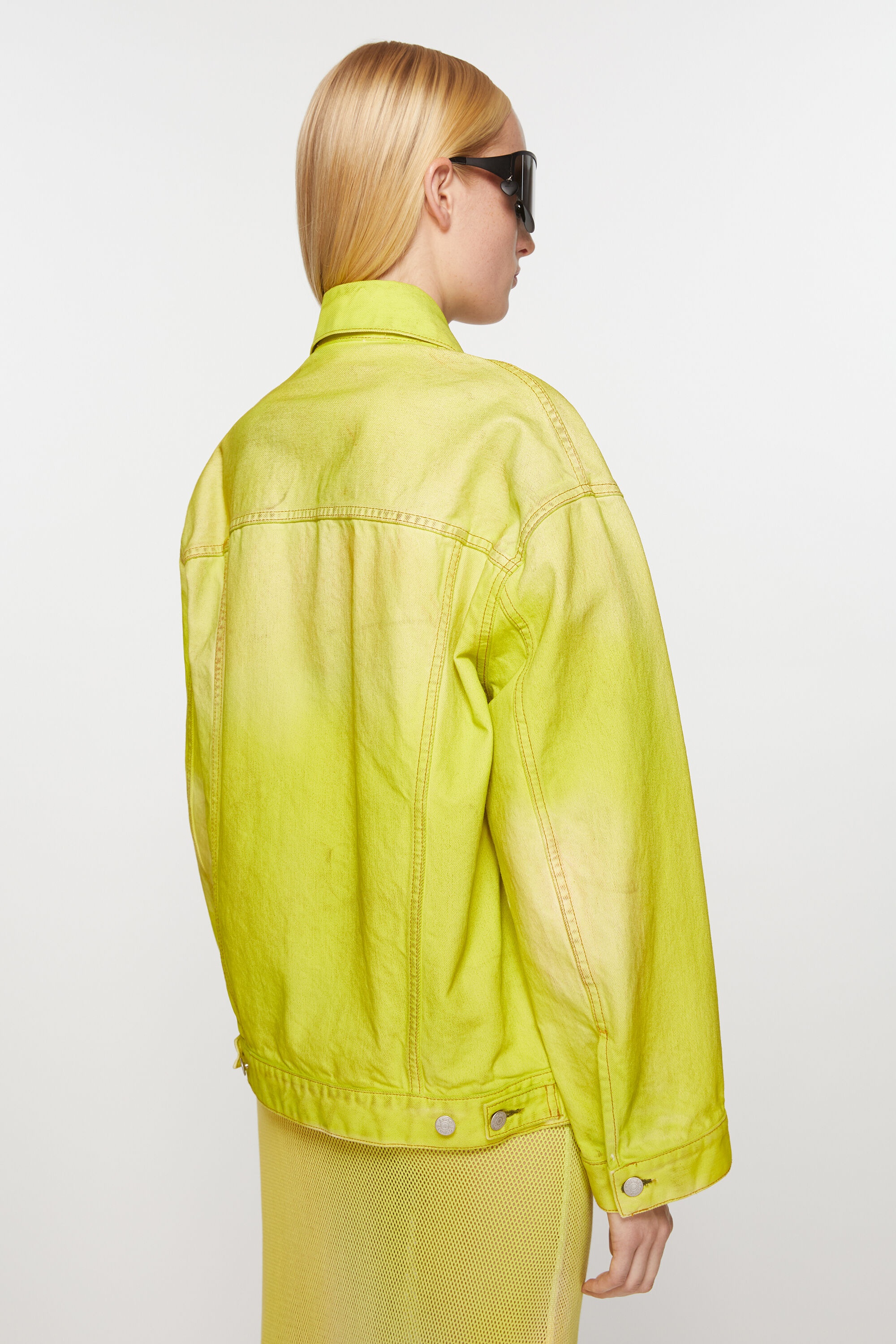 Denim jacket - Oversized fit - Neon yellow - 4