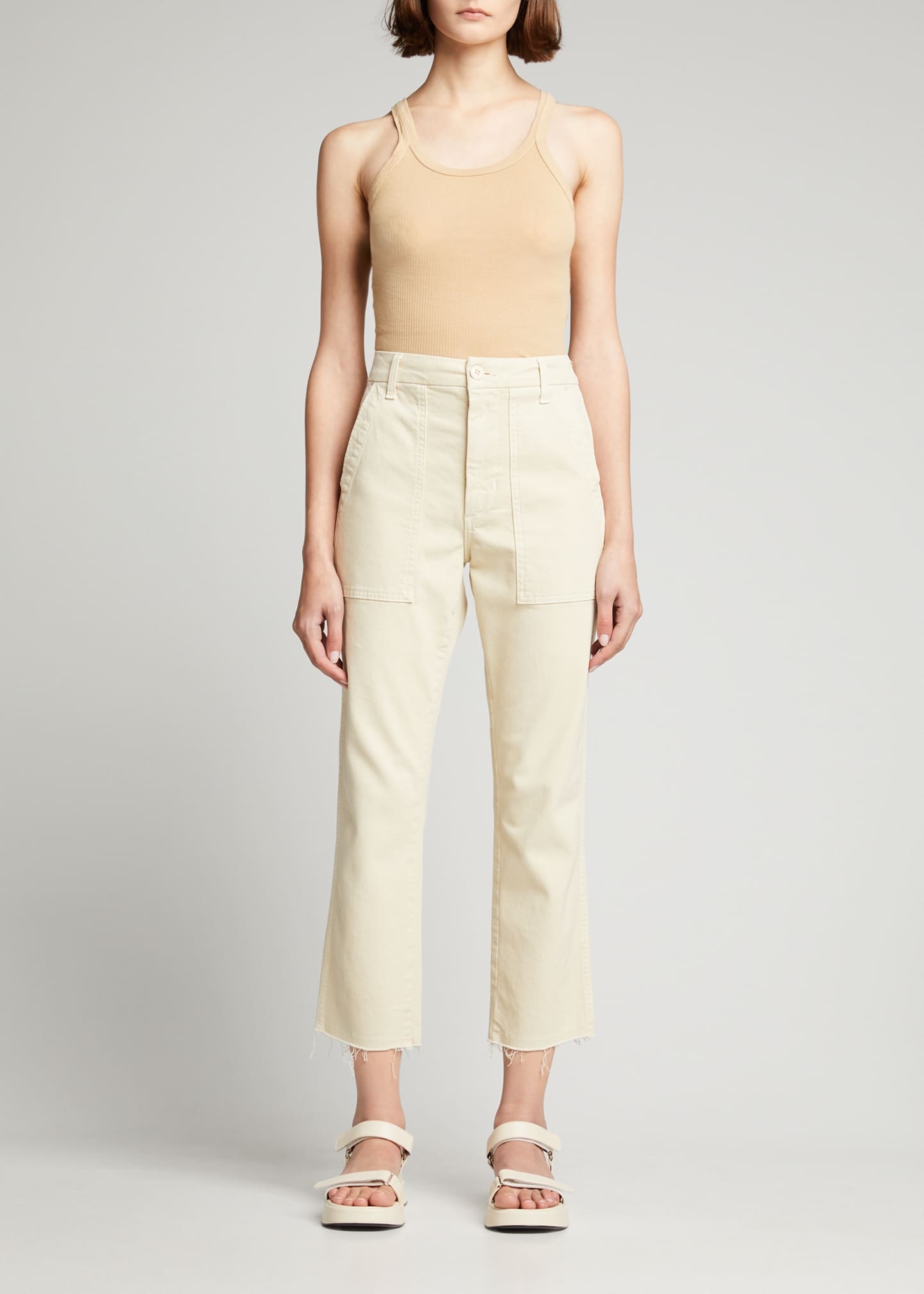 Ribbed Scoop-Neck Fitted Tank - 2