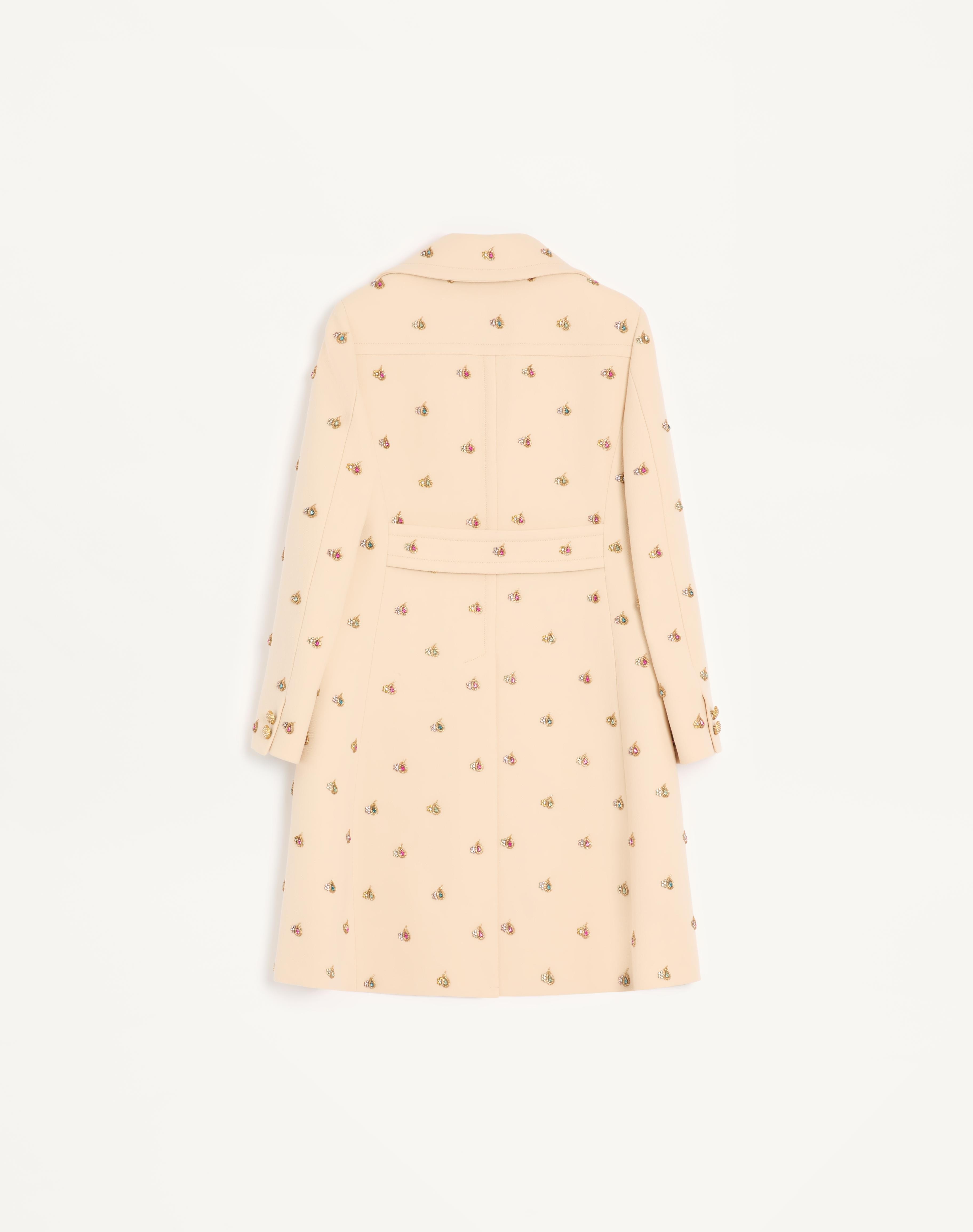 EMBROIDERED WOOL CREPE COAT - 2