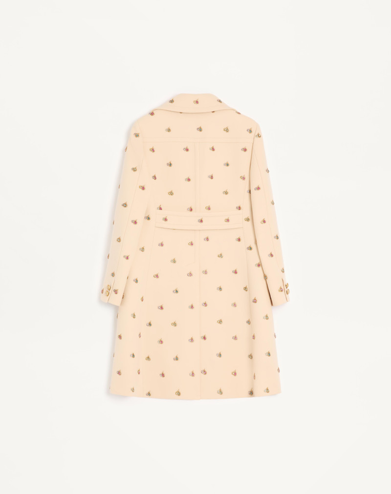 Valentino EMBROIDERED WOOL CREPE COAT outlook