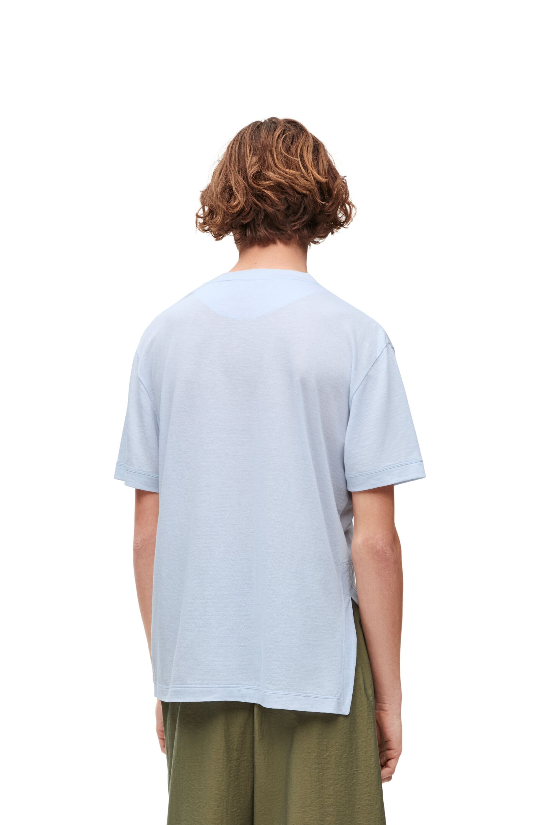 Asymmetric T-shirt in cotton blend - 4