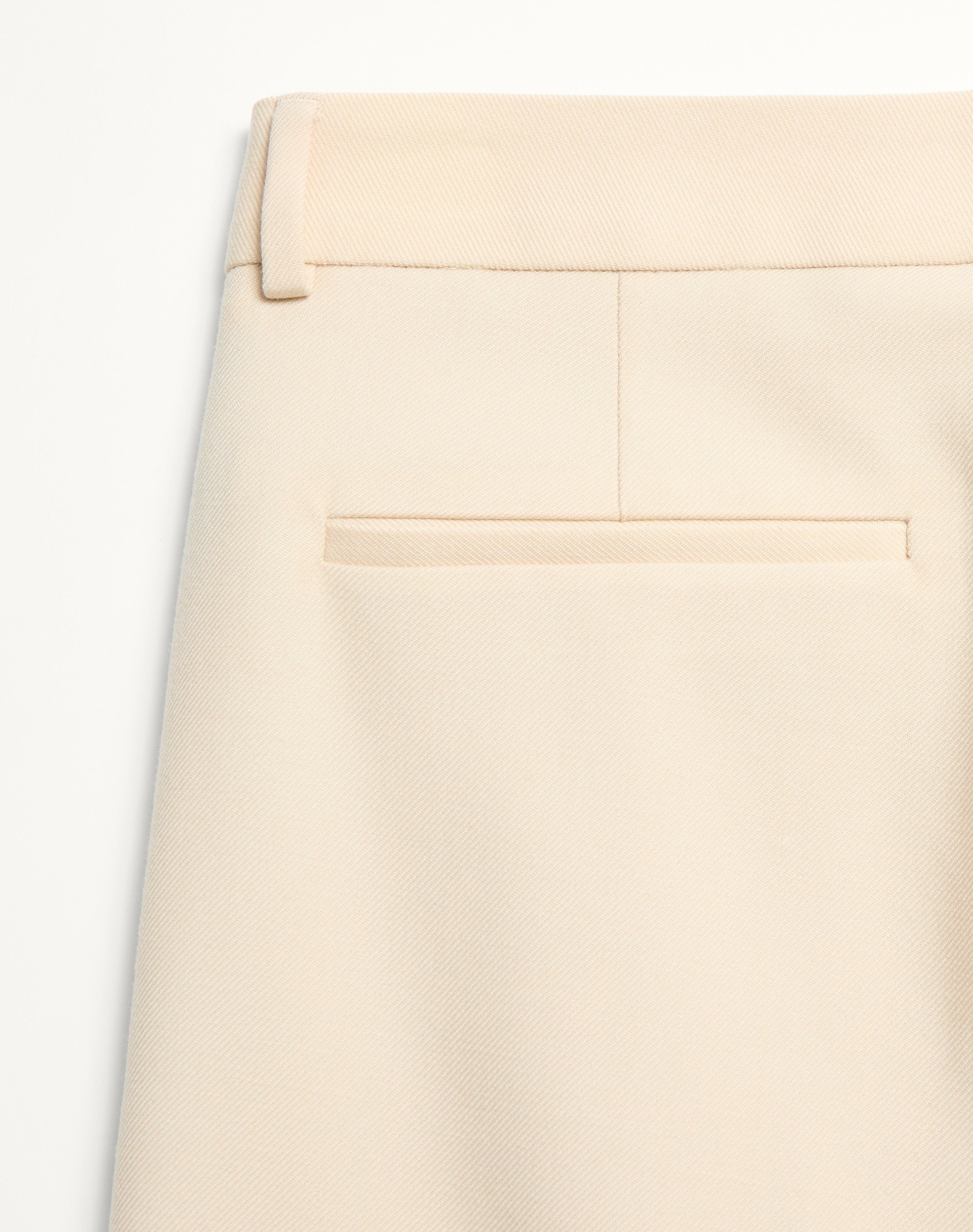 WOOL GABARDINE PANTS WITH TURN-UPS - 8