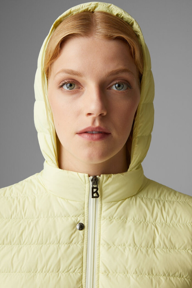 Cleo Lightweight down waistcoat in Pastel yellow 5