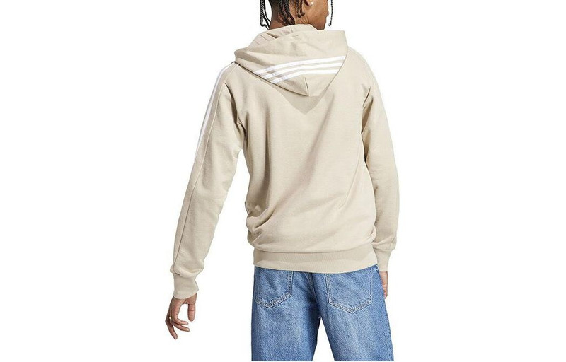 adidas adidas French Terry 3-Stripes Full-Zip Hoodie Jackets 'Beige' IJ8695 outlook