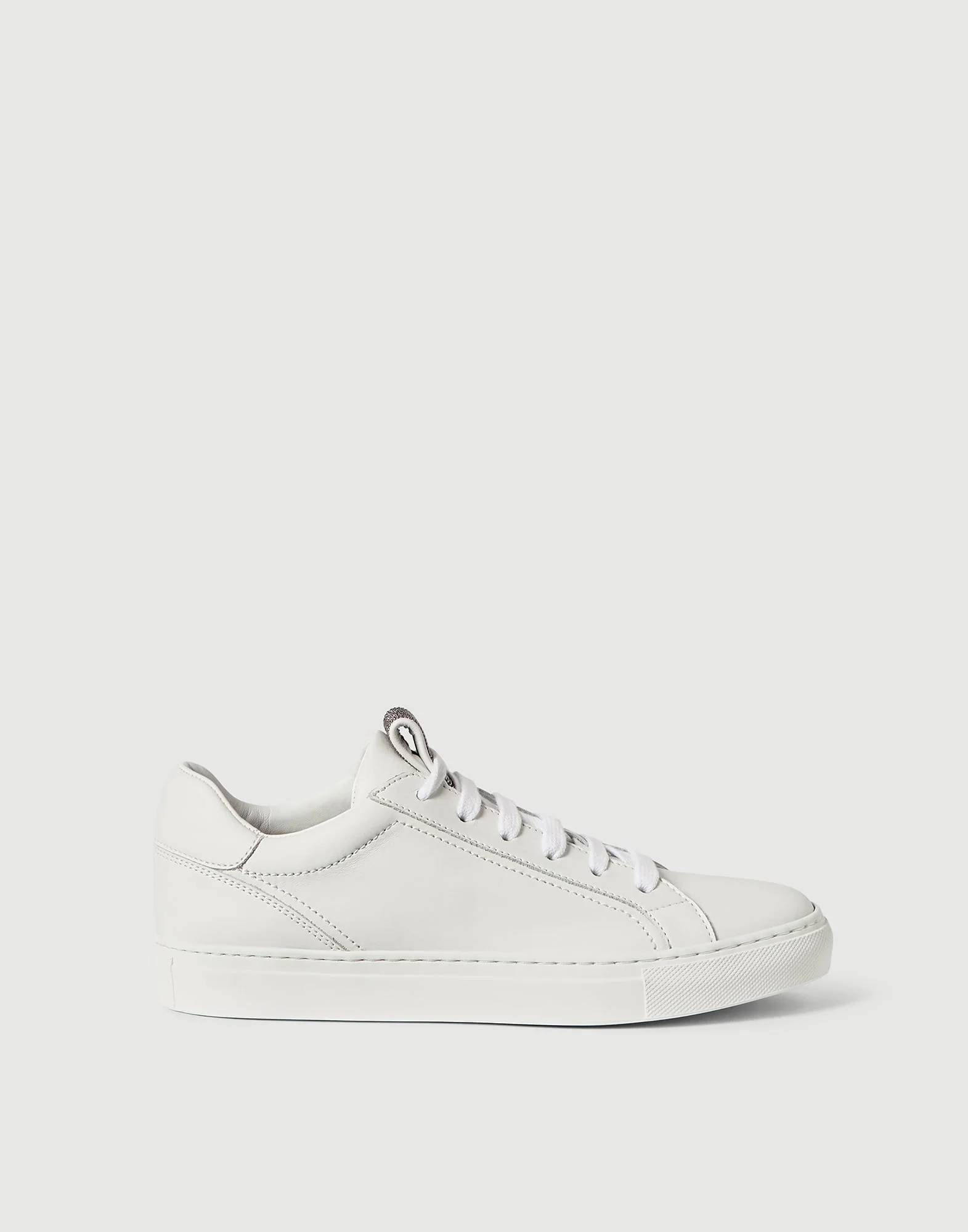 Matte calfskin sneakers with precious detail - 1