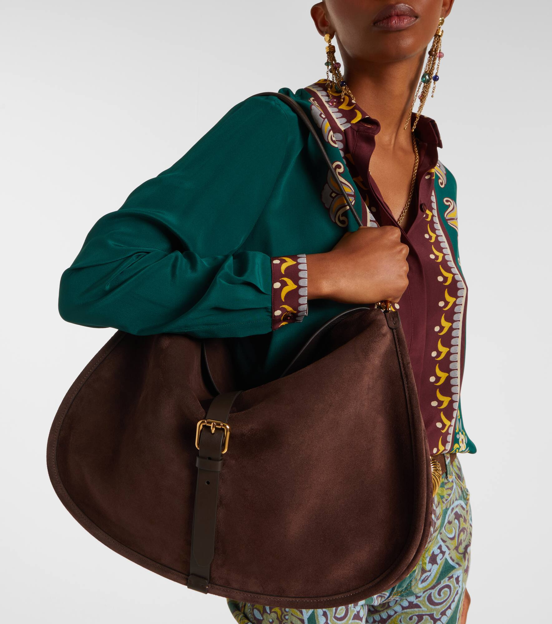 Pony Small suede tote bag - 6