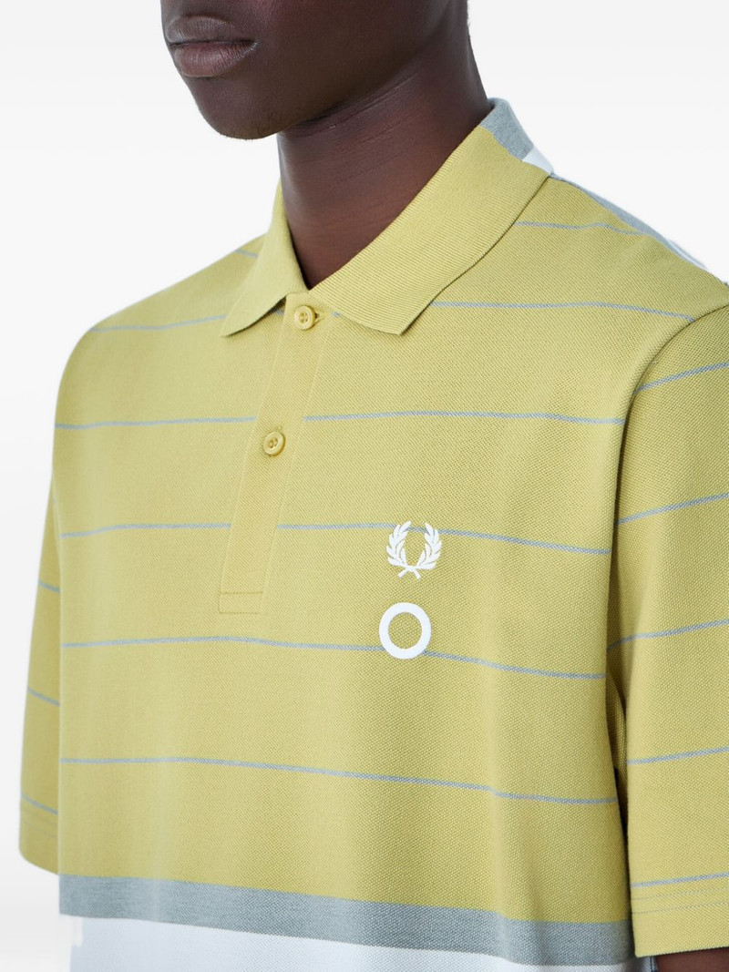 buttoned striped polo shirt 4