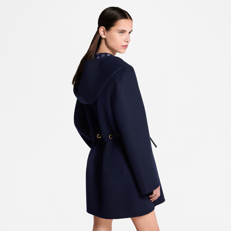 Hooded Drawstring Wrap Coat 7