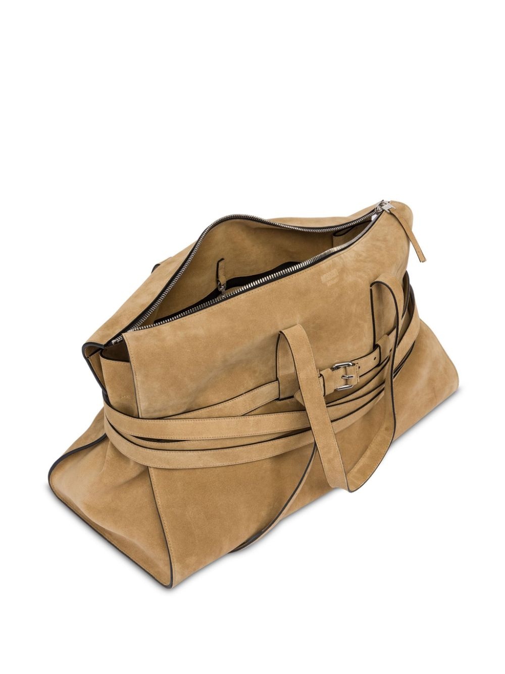 buckle-strap leather shoulder bag - 3