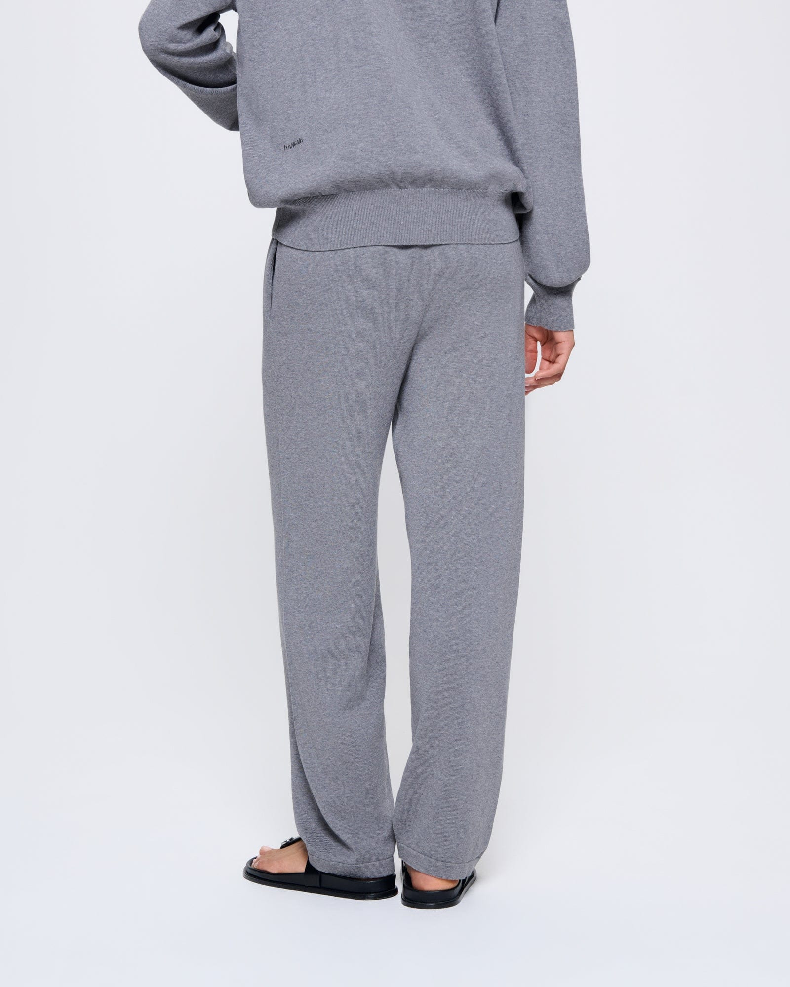 Womens DNA Knitted Straight Leg Track Pants - Grey Marl - 5
