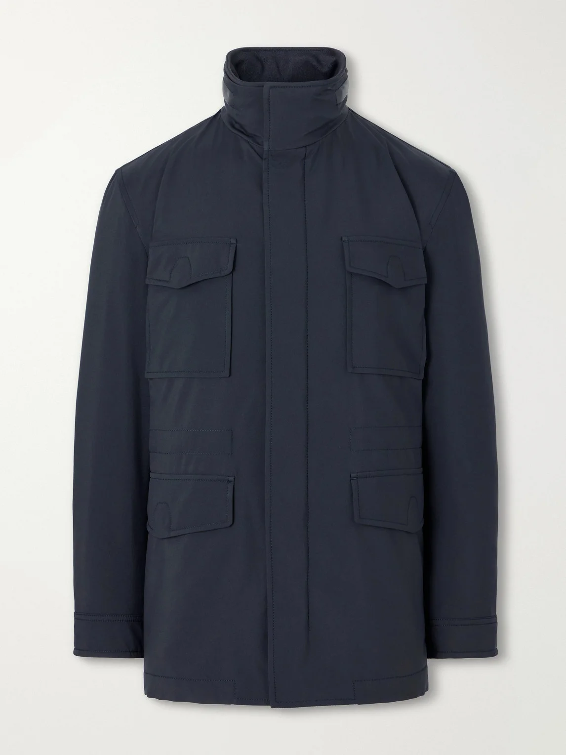 Saharianan Leather-Trimmed Shell Jacket - 1