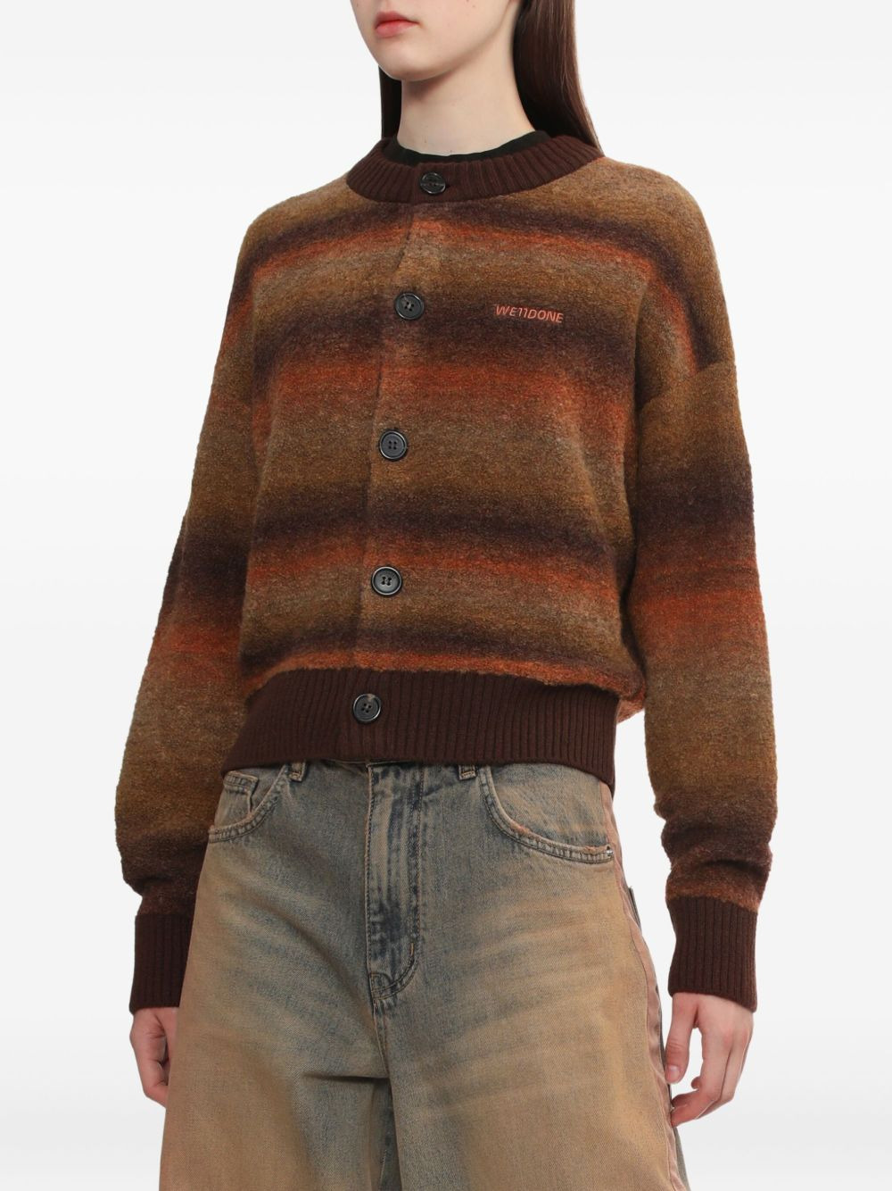 ombre-striped cardigan - 3