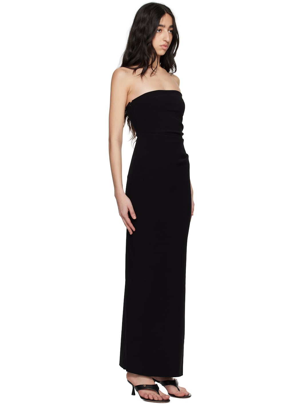 Black Reina Strapless Maxi Dress - 2