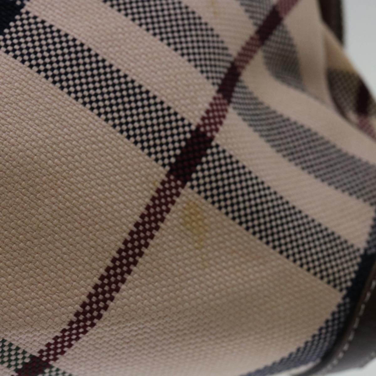 Burberry Nova Check Blue Label Hand Bag Canvas Beige - 3