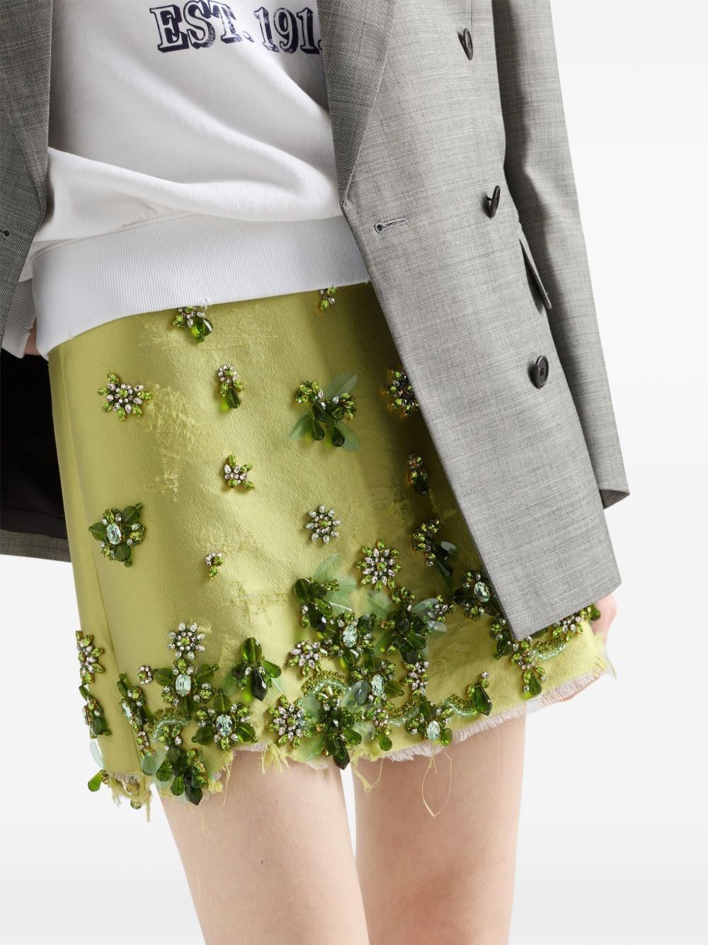 crystal-embellished mini skirt - 4