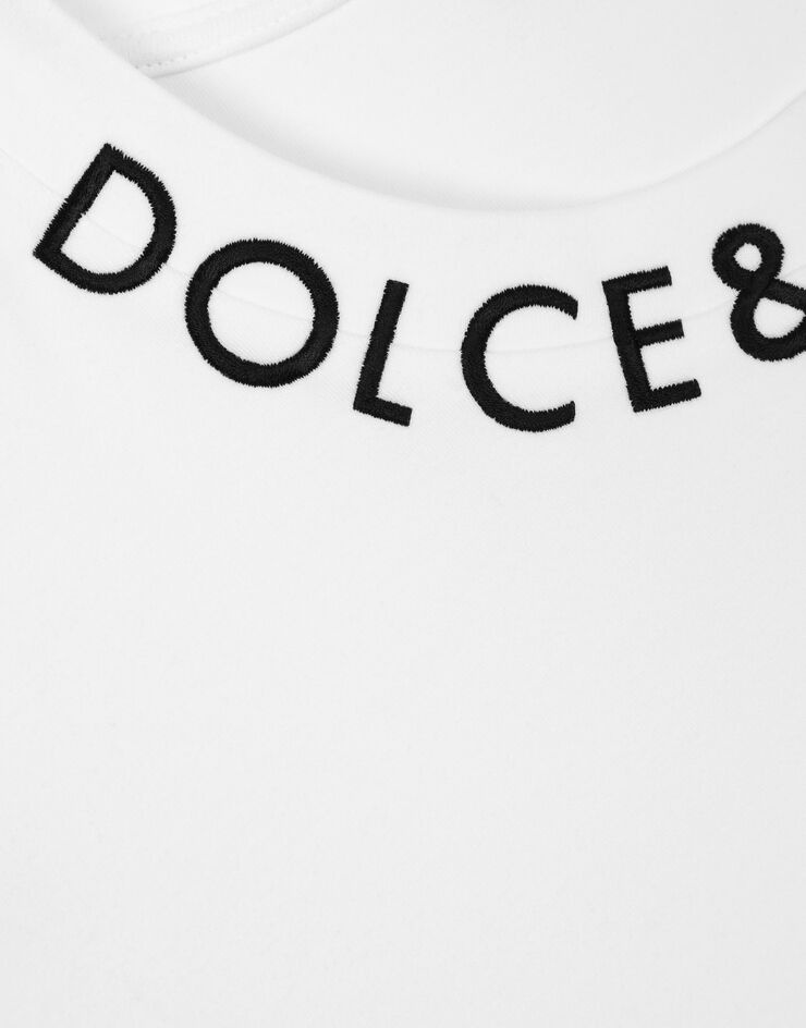 Jersey T-shirt with logo on neck - 4