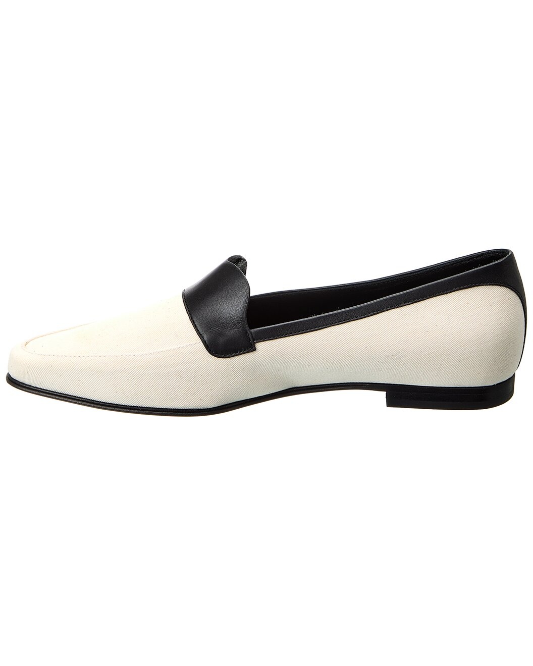 KHAITE The Pippen Canvas & Leather Loafer - 2