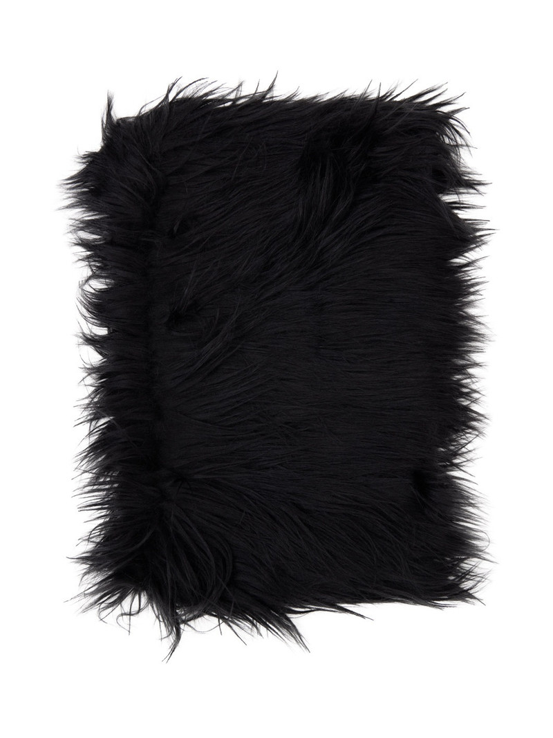 PAULA CANOVAS DEL VAS Black Faux-Fur Snood outlook