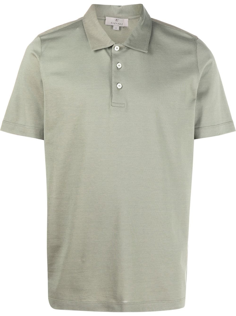 short-sleeve cotton polo shirt - 1