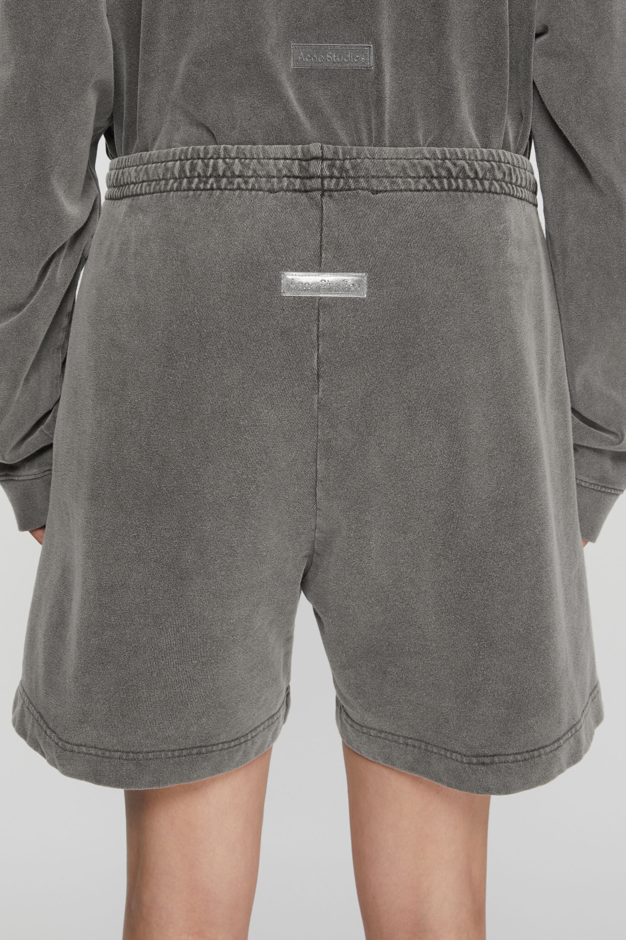 Cotton shorts - Faded black - 5