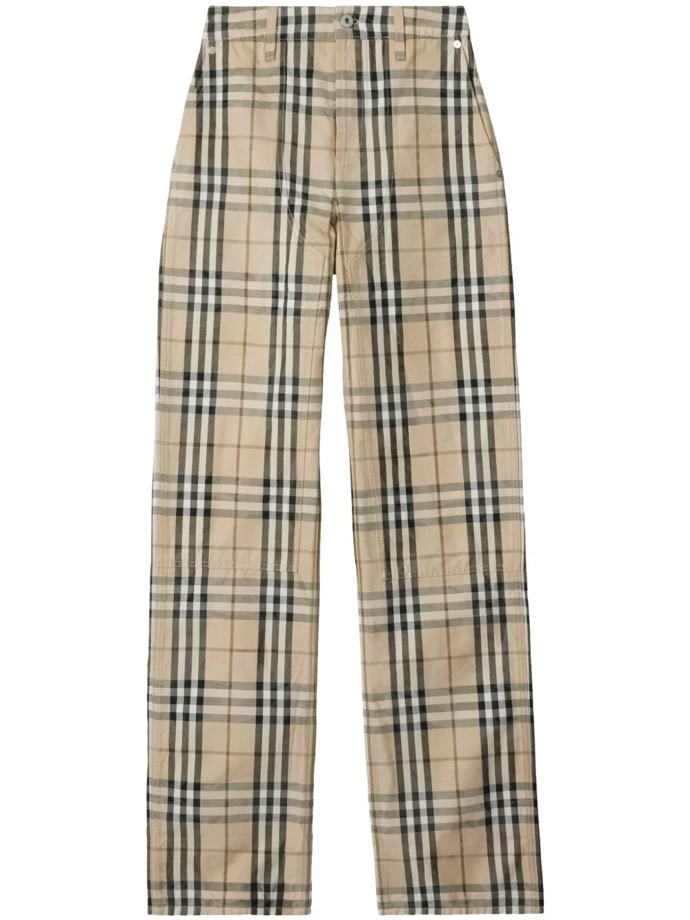 check pattern jeans - 1