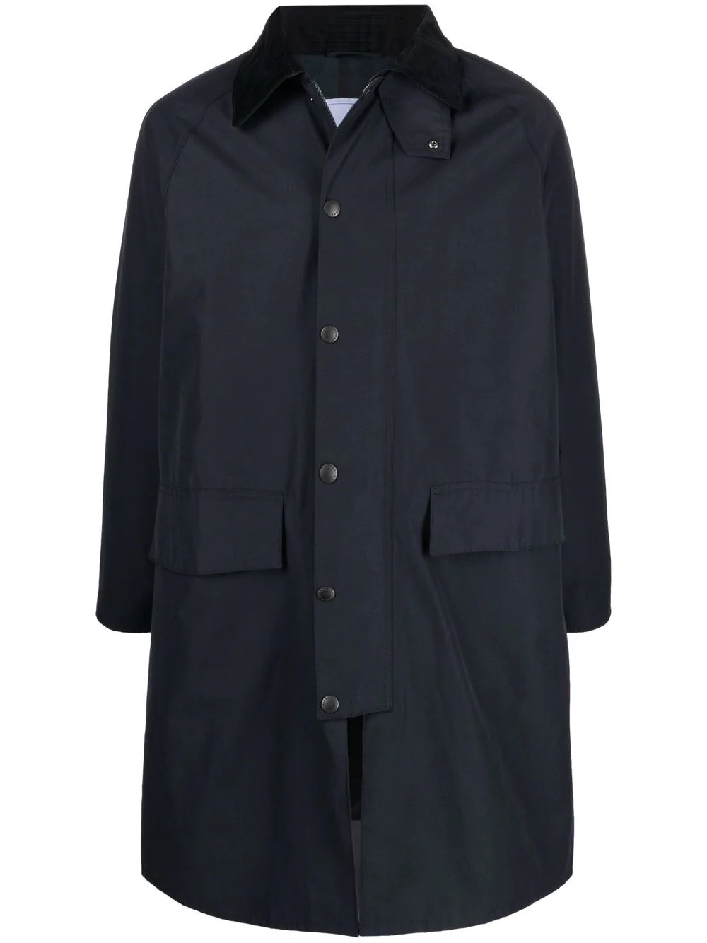 wax-coated oversized coat - 1