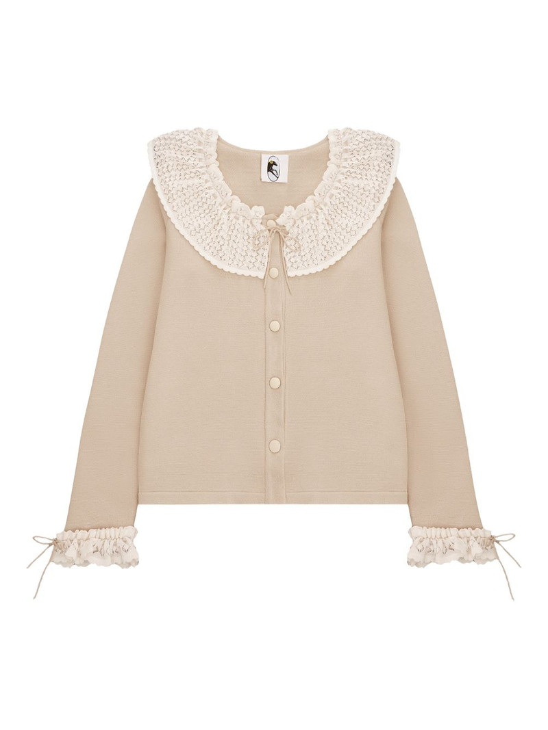 Malena lace-collar cardigan 1