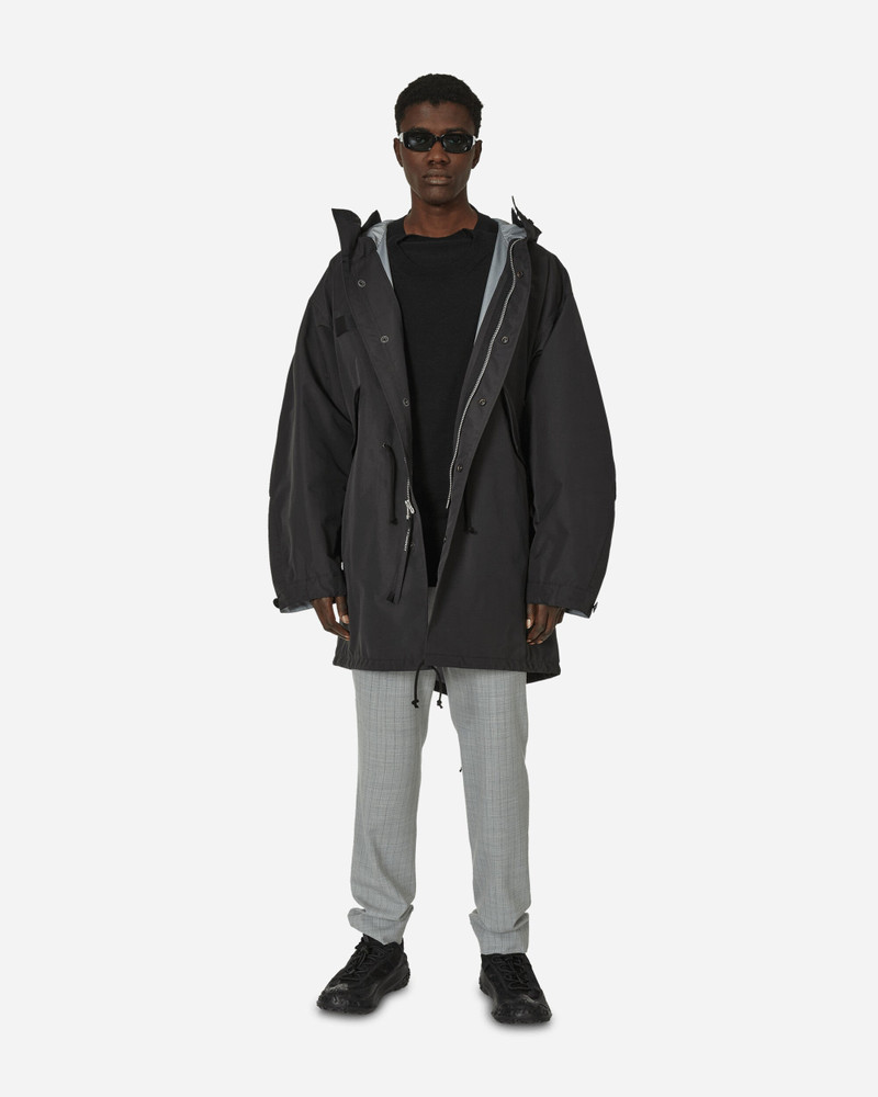 Comme des Garçons Homme Plus Double Neck Wool Sweater Black outlook