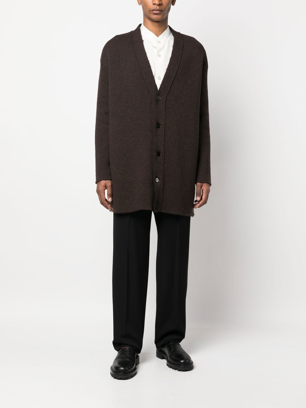 oversize V-neck cardigan - 2