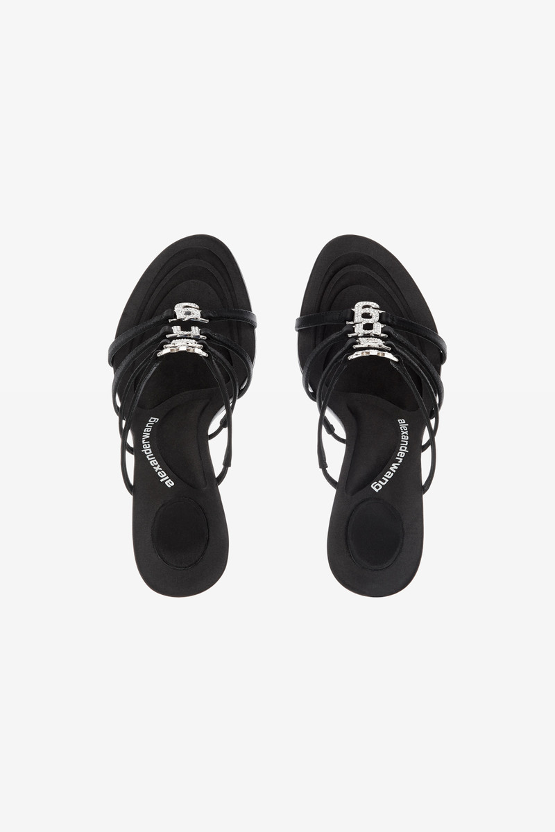 NALA 105 LOGO SANDAL IN SATIN 6