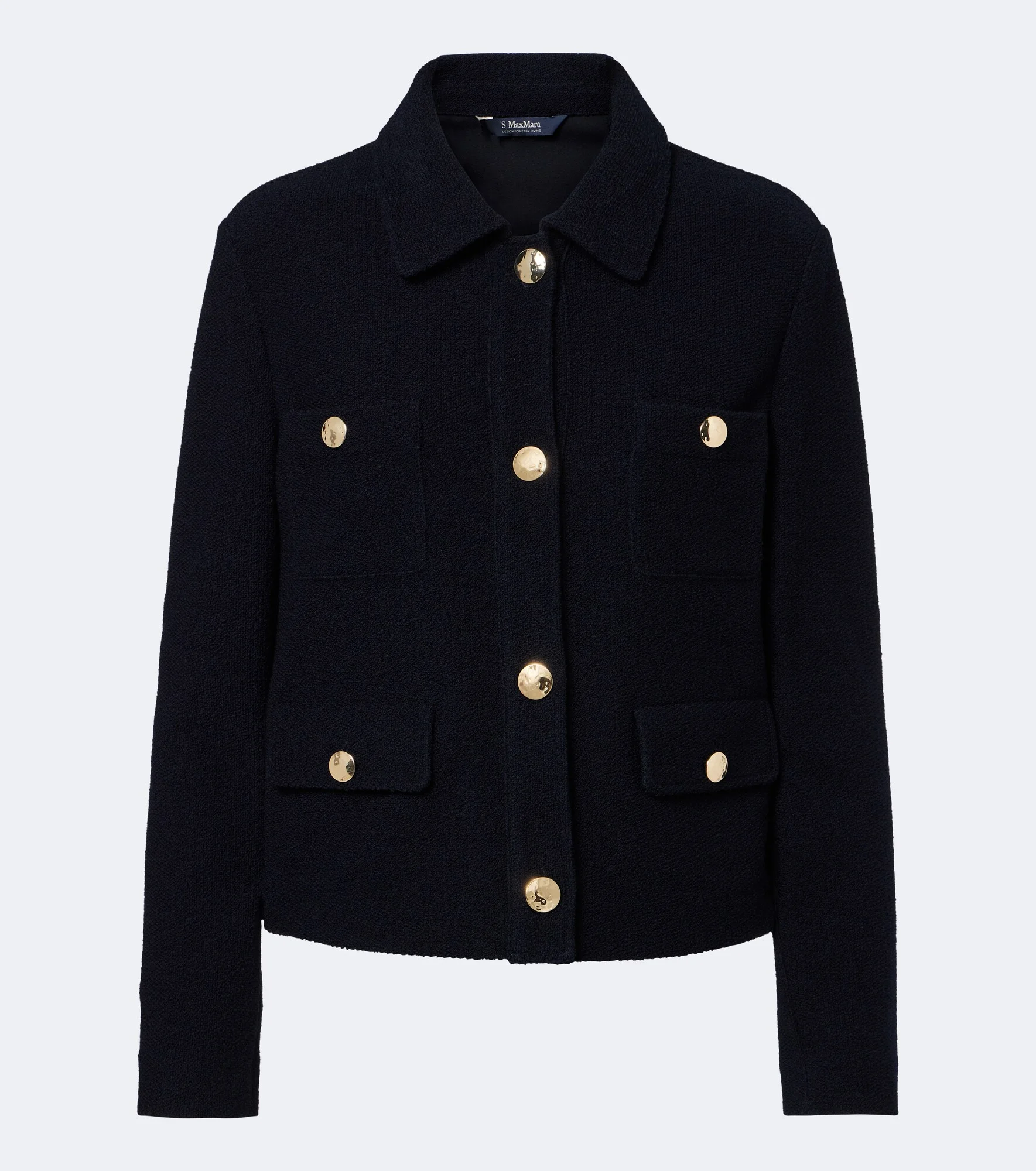 Wool and cotton-blend jersey jacket - 1