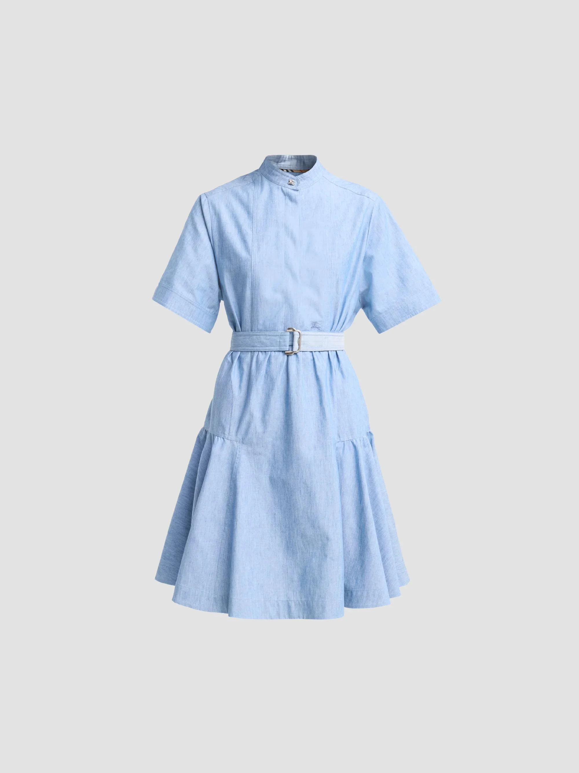 Women's Jean Denim Belted Dress - Stoke Blue Melange - 1