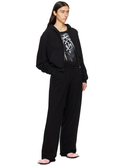 We11done Black Embroidered Lounge Pants outlook