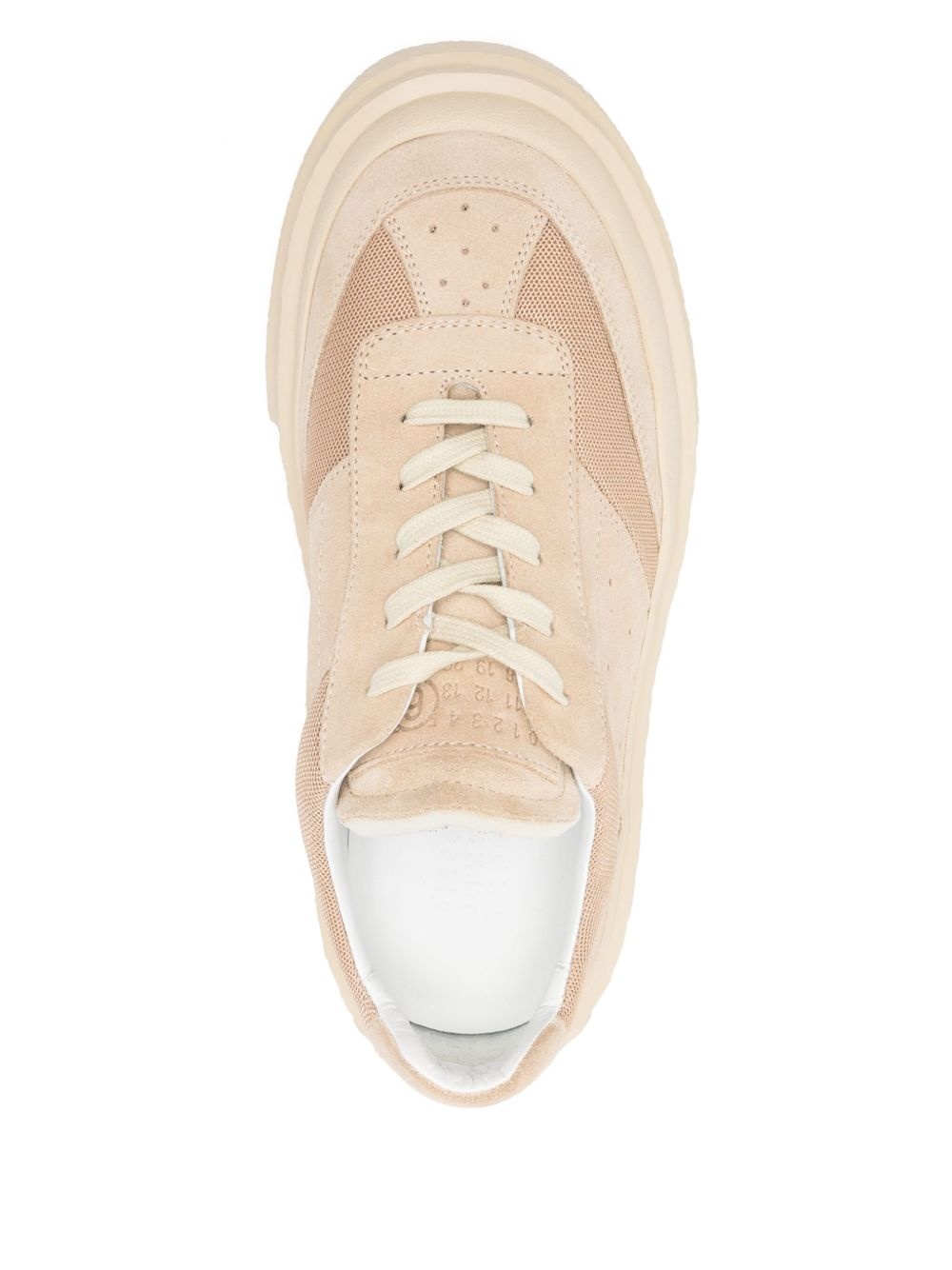 suede-panelled sneakers - 4