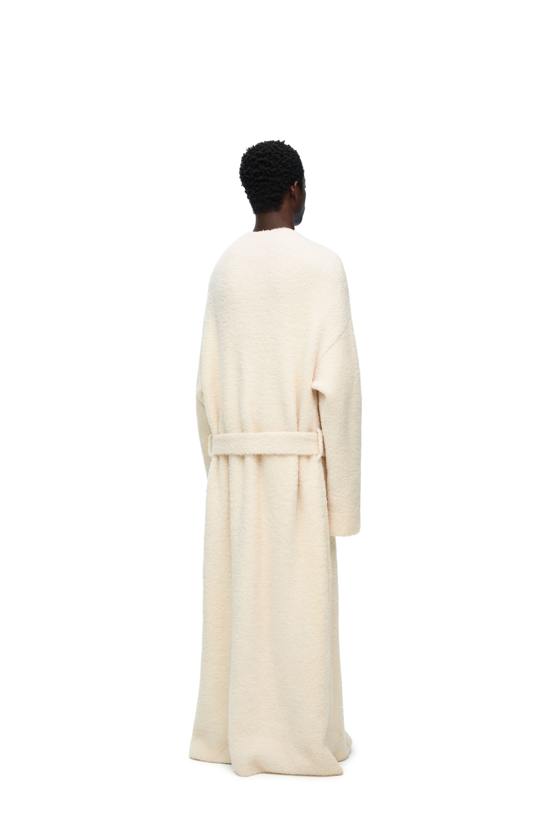 Belted coat in wool - 3