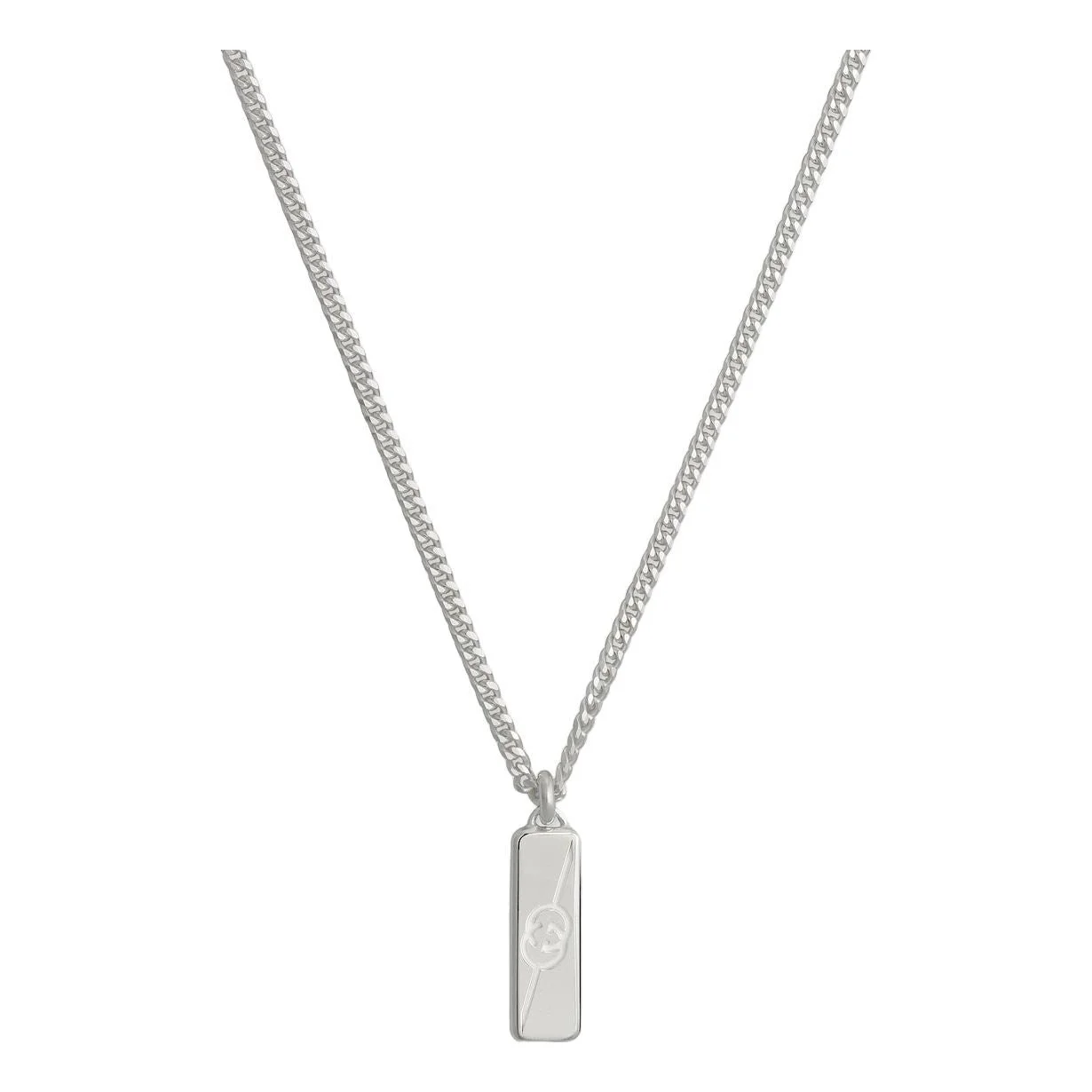 (WMNS) Gucci Diagonal Interlocking G Necklace 'Silver' 774055-J8400-8106 - 1