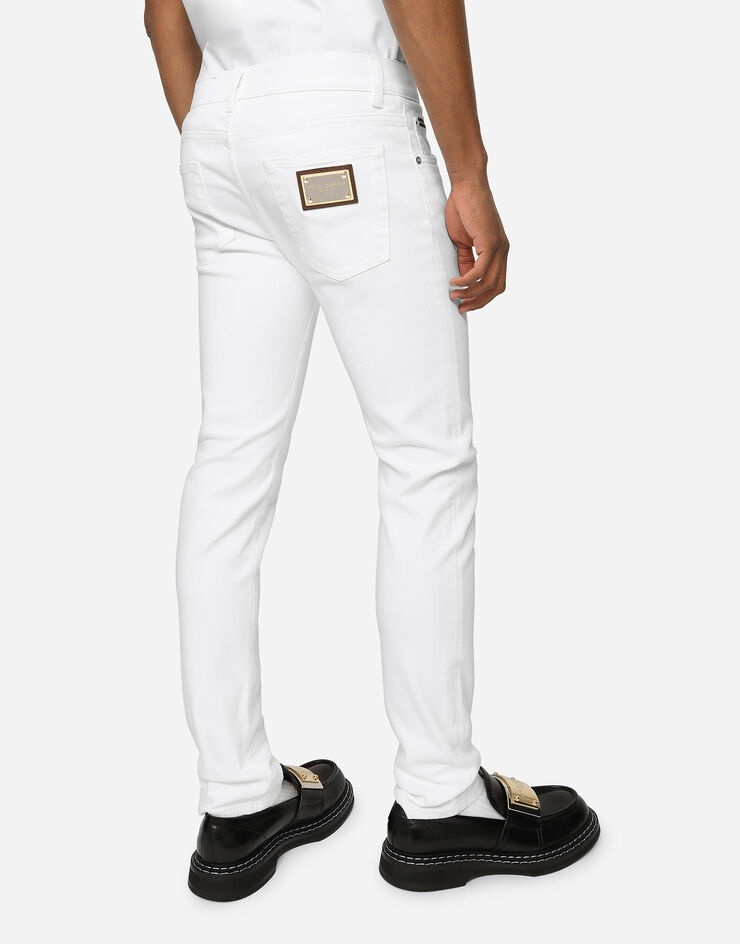 White skinny stretch jeans - 4