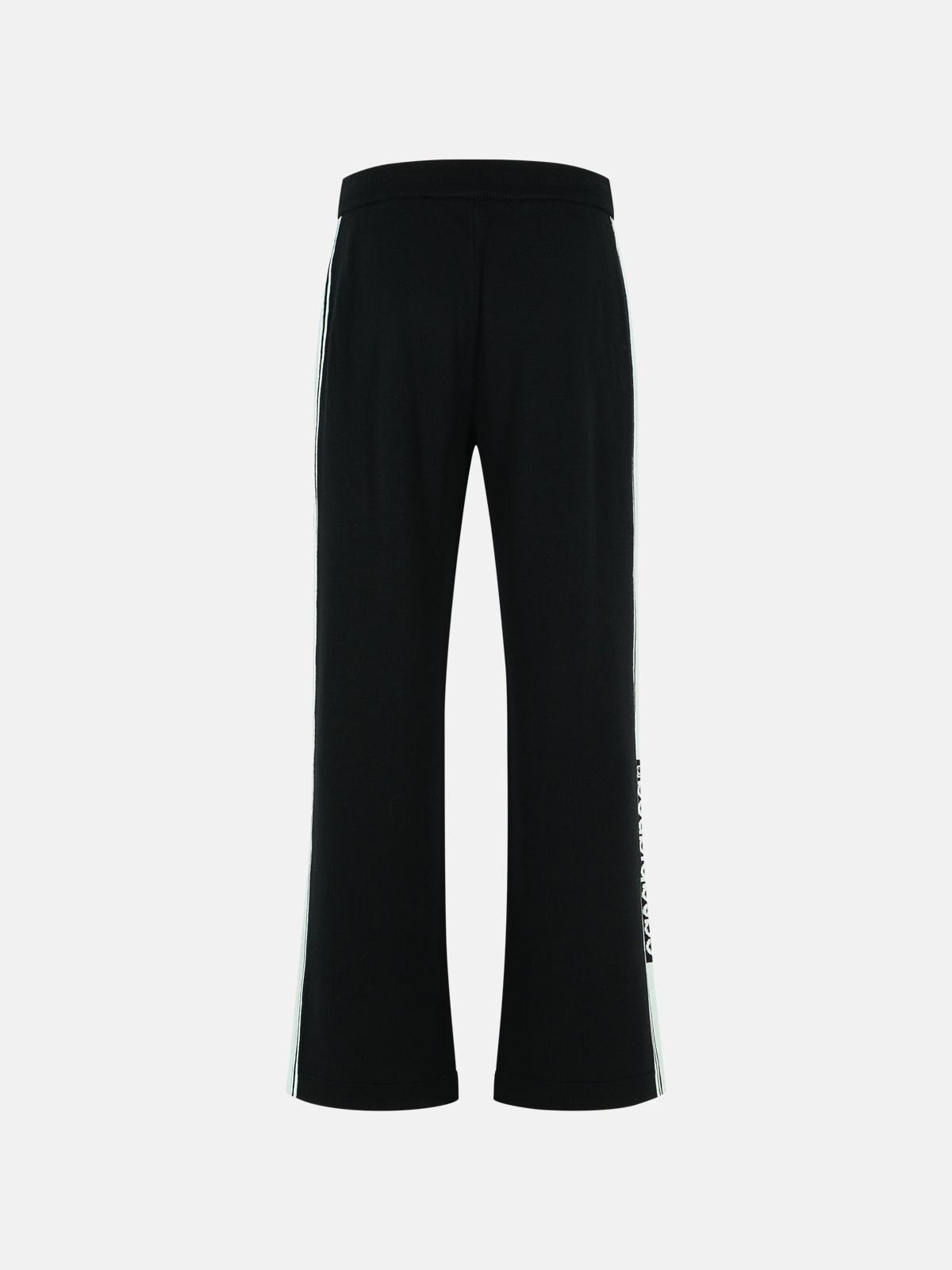 BLACK MERINO WOOL PANTS - 3