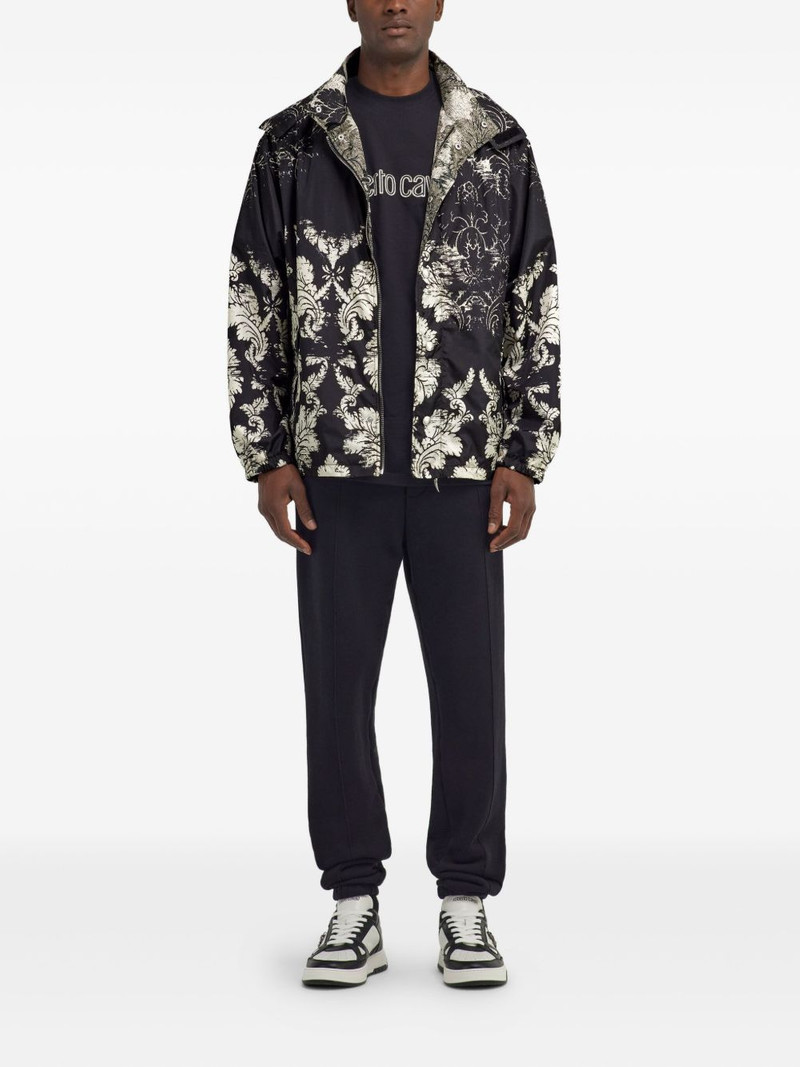 Roberto Cavalli broccato-print jacket outlook