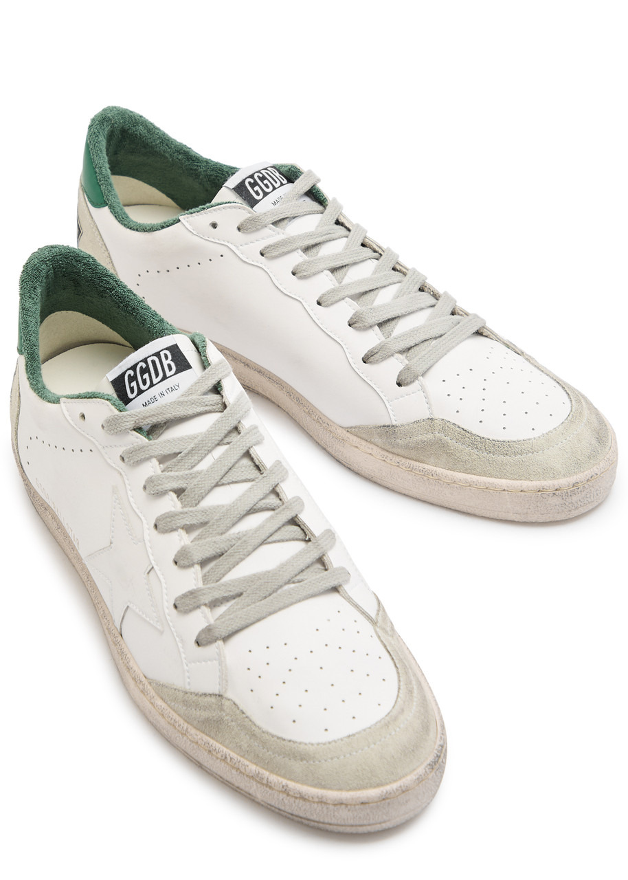 Golden Goose Ball Star Distressed Leather Sneakers - 3